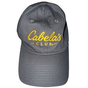 Cabela’s Club Gray/grey and yellow adjustable ball cap hat